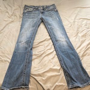 Bootcut studded jeans